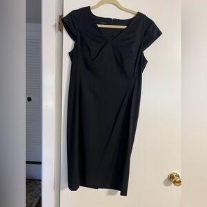 Classic Navy Pinstripe Dress